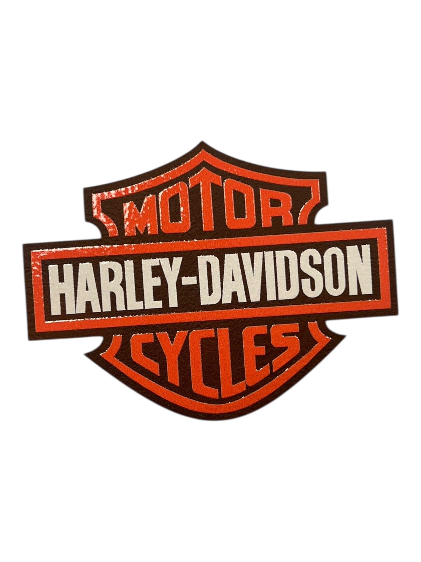 Brown leatherette motorcycle HD 3-1/2 “ wide