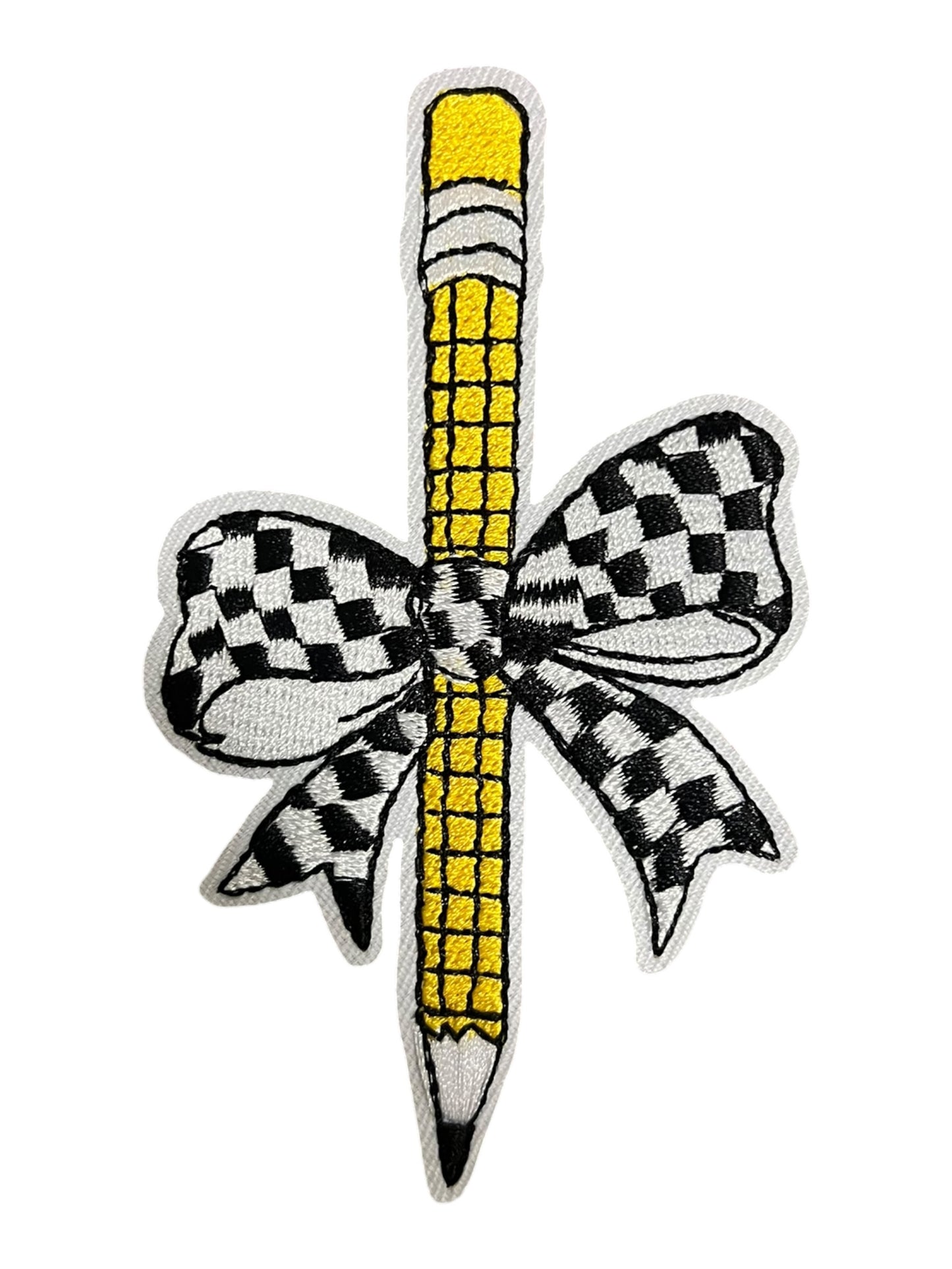 Pencil wth checkered bow