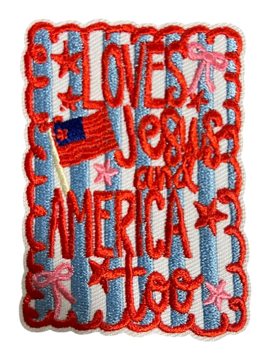 Loves Jesus and America too  striped