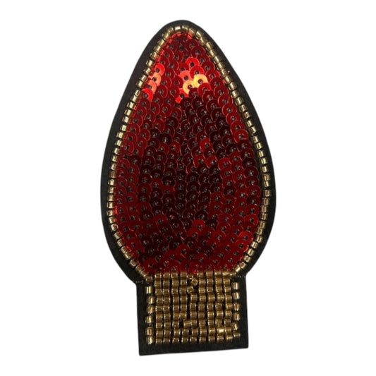 Sequin Christmas Light Iron on Patch