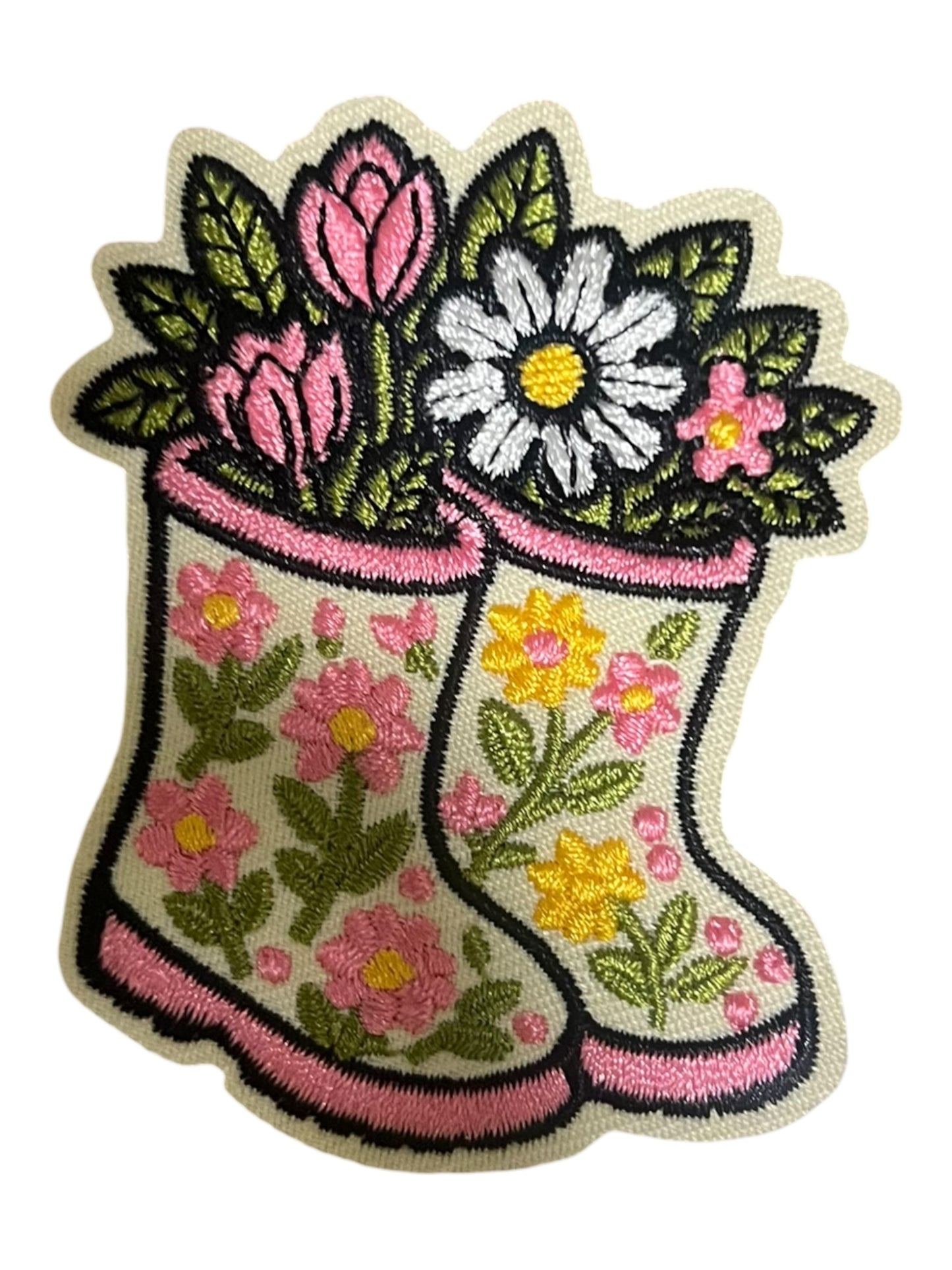 Flowery rubber boots