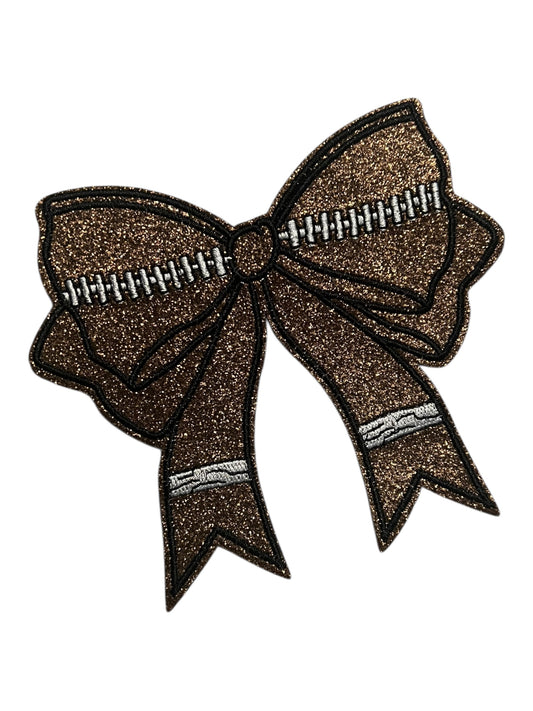 Glitter football bow