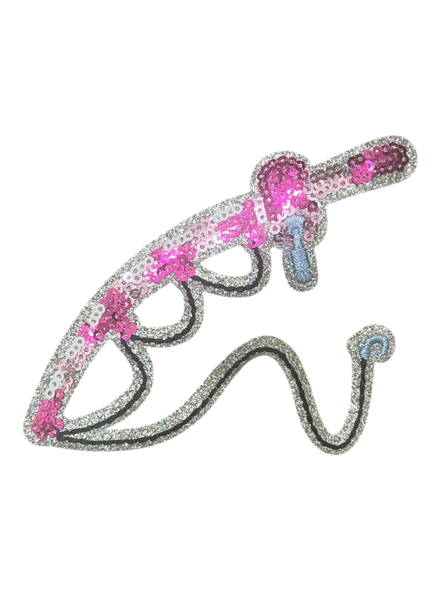 Pink and blue  fishing pole