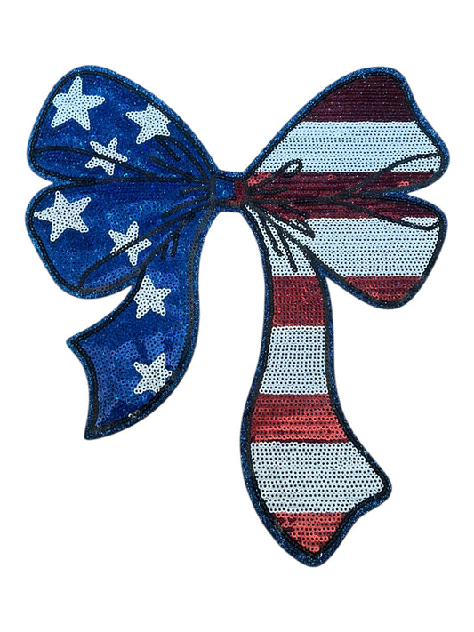 American Flag Bow Apparel size patch