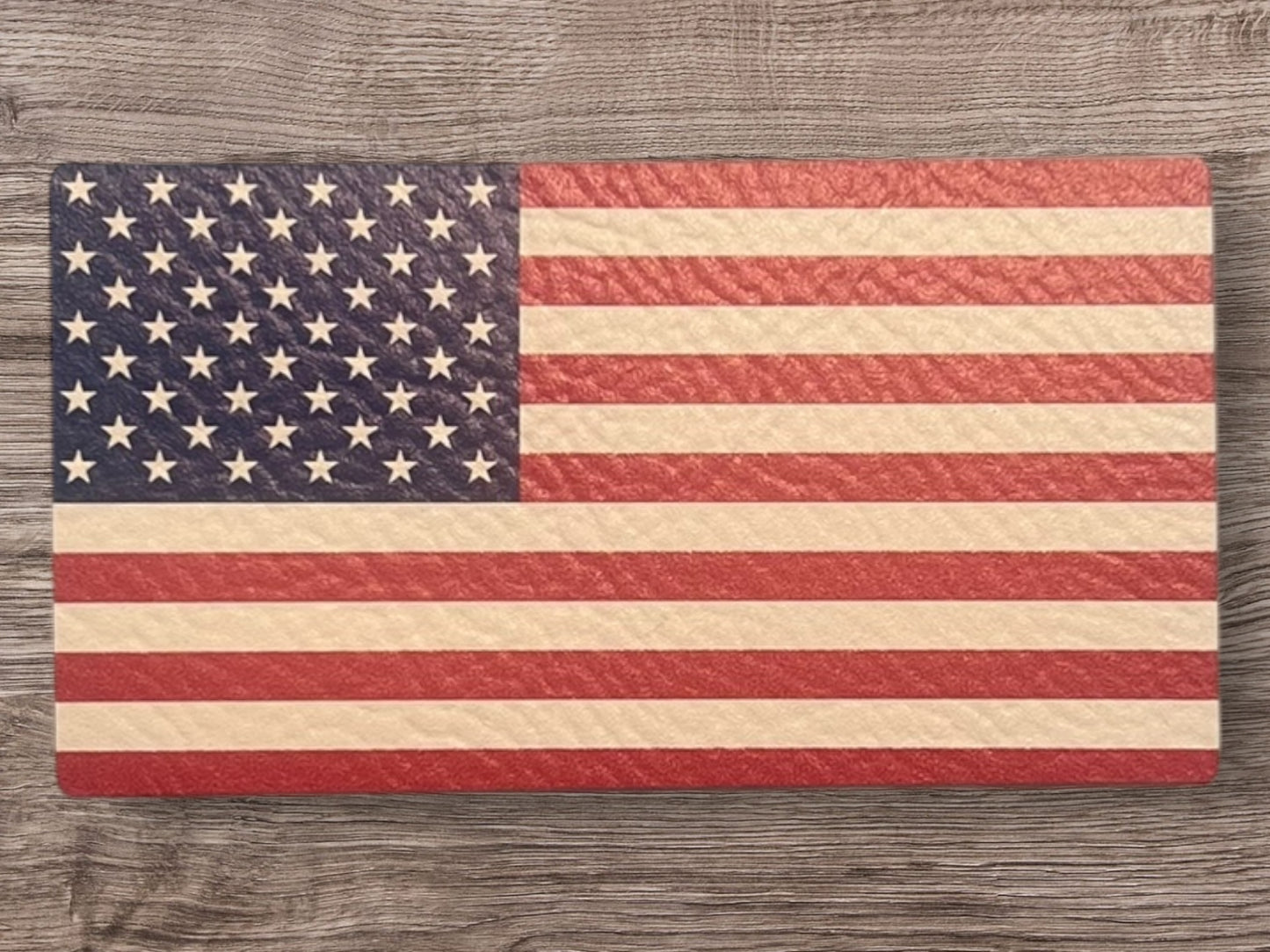 American Flag leatherette  Iron on Patch