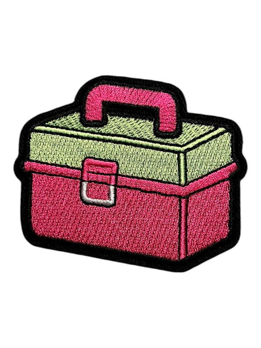 Neon pink and lime tackle box