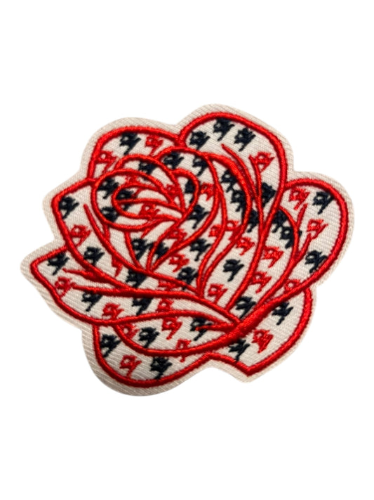 Red white blue rose