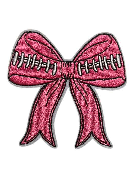 Pink football bow