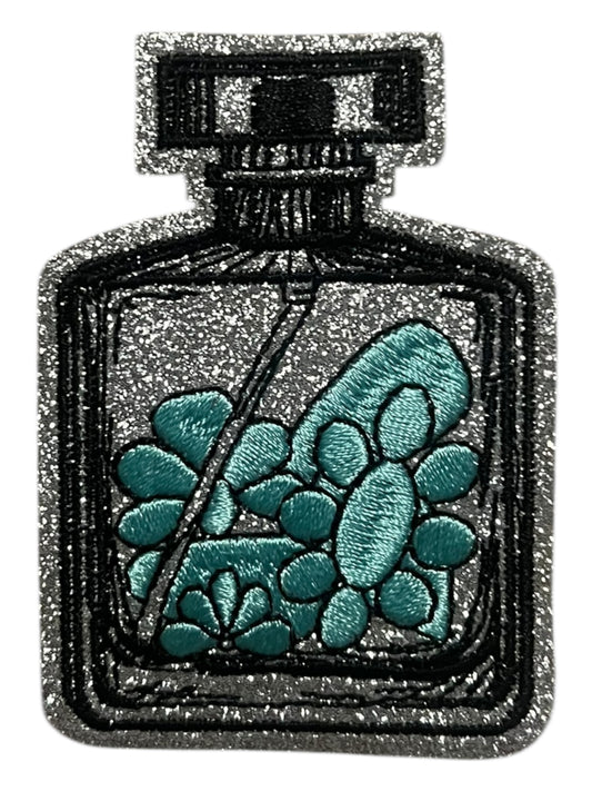 Bottle with turquoise beads