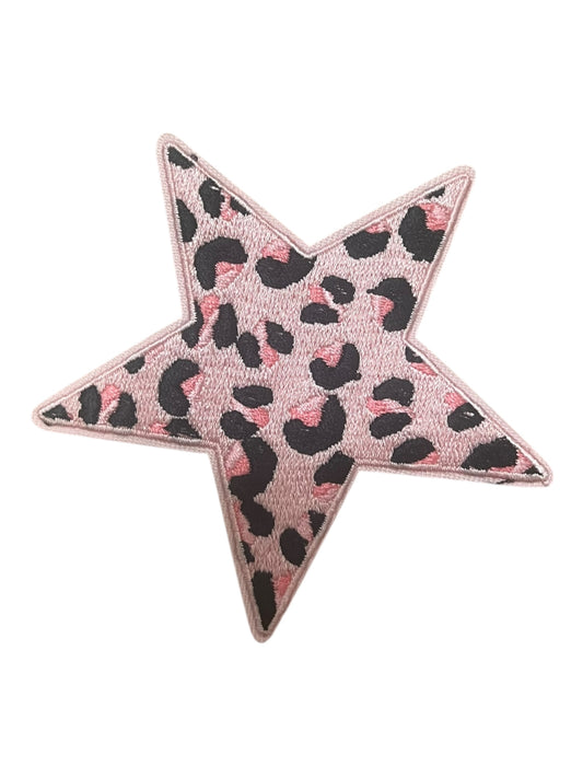 Pink leopard star  3.5” wide