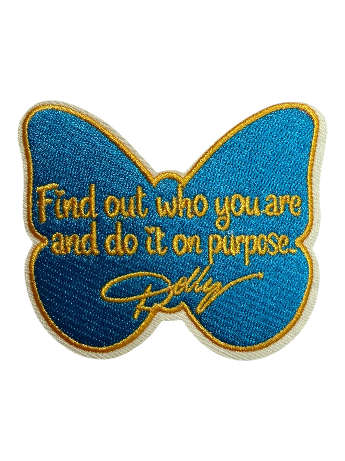 Find out who you are and go it with purpose blue butterfly