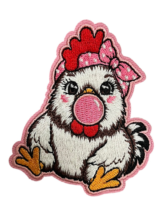 Baby chick with bubble pink bow