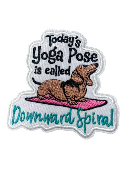 Today’s yoga pose is called downward spiral