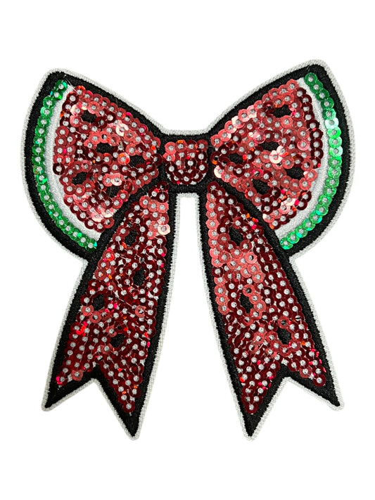 Sequin watermelon bow