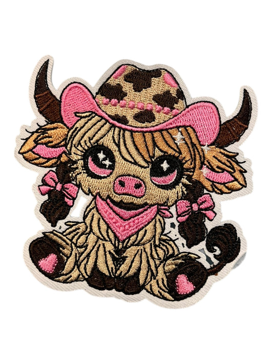 Cowgirl cow  with pink accessories