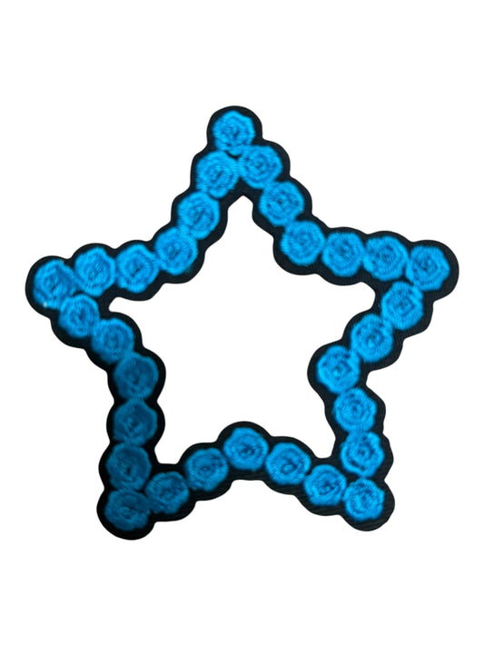 Star with rose border teal
