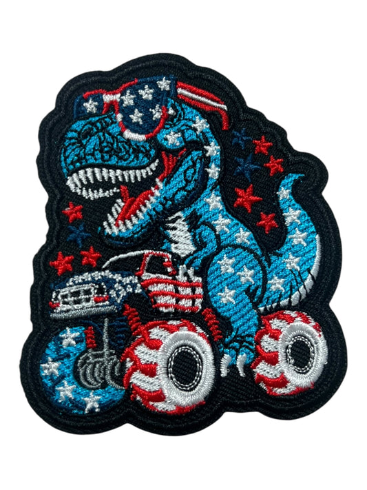 Patriotic Monster truck with Dino