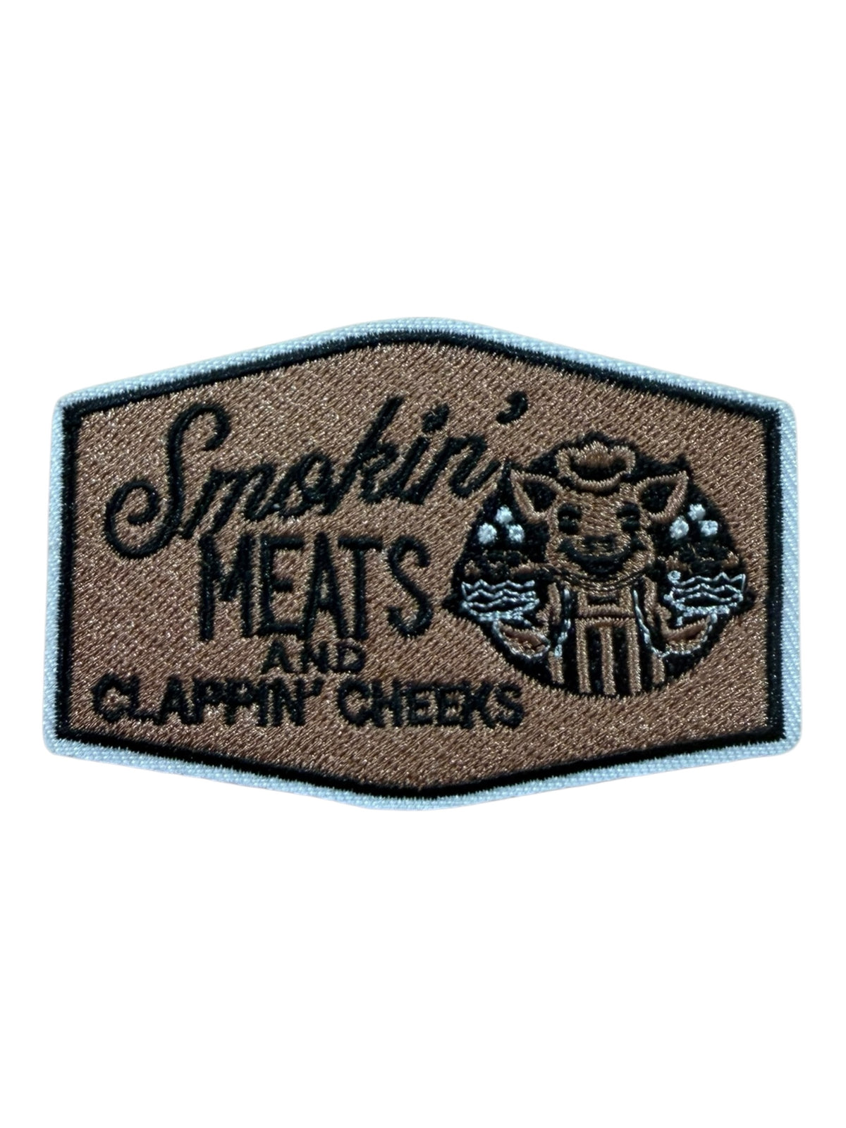 Smokin’ meats and clapping Cheeks embroidery