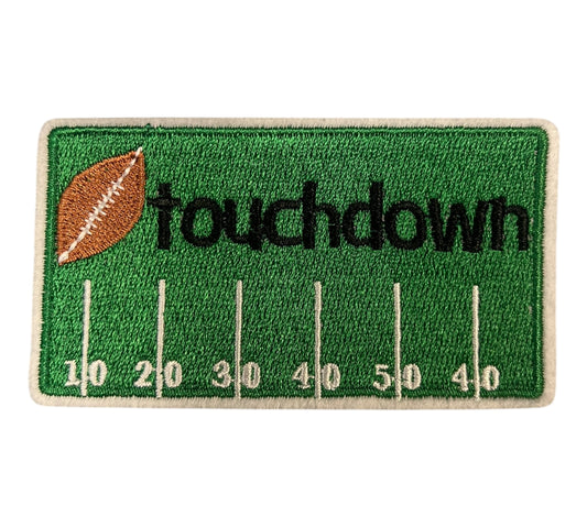 Touch Down football field Iron on patch
