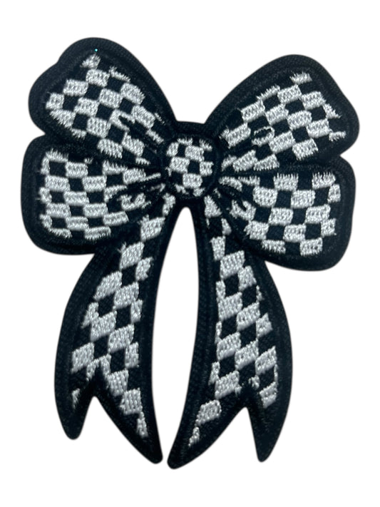 Black and White checkered bows