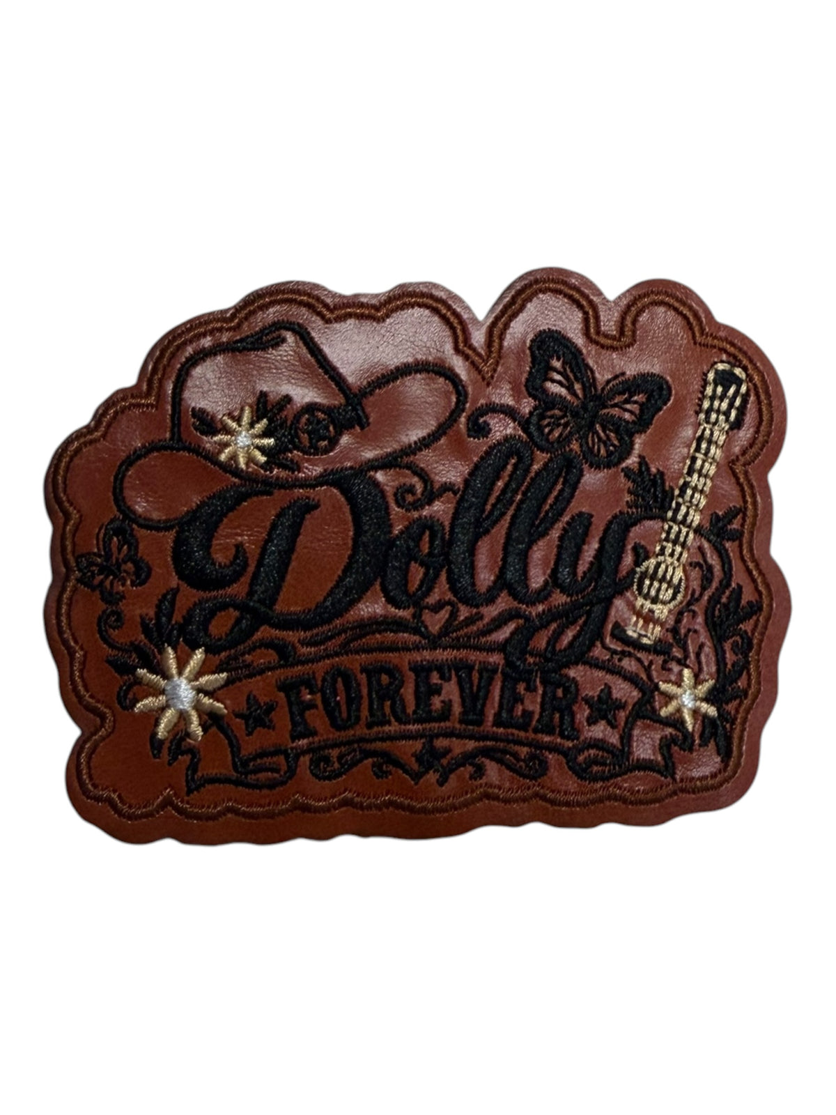 Dolly’s tennessean travel stop embroidered leatherette