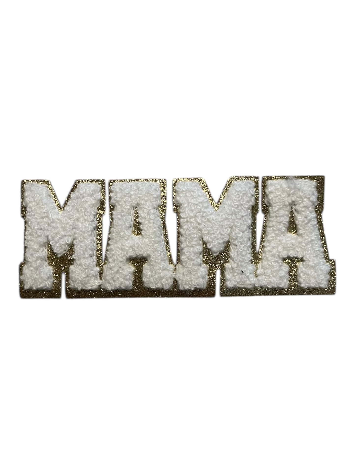 Mama white chenille