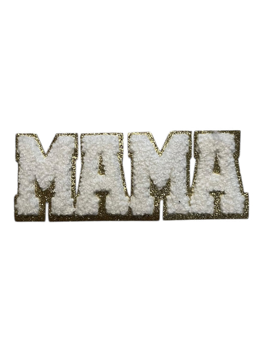 Mama white chenille