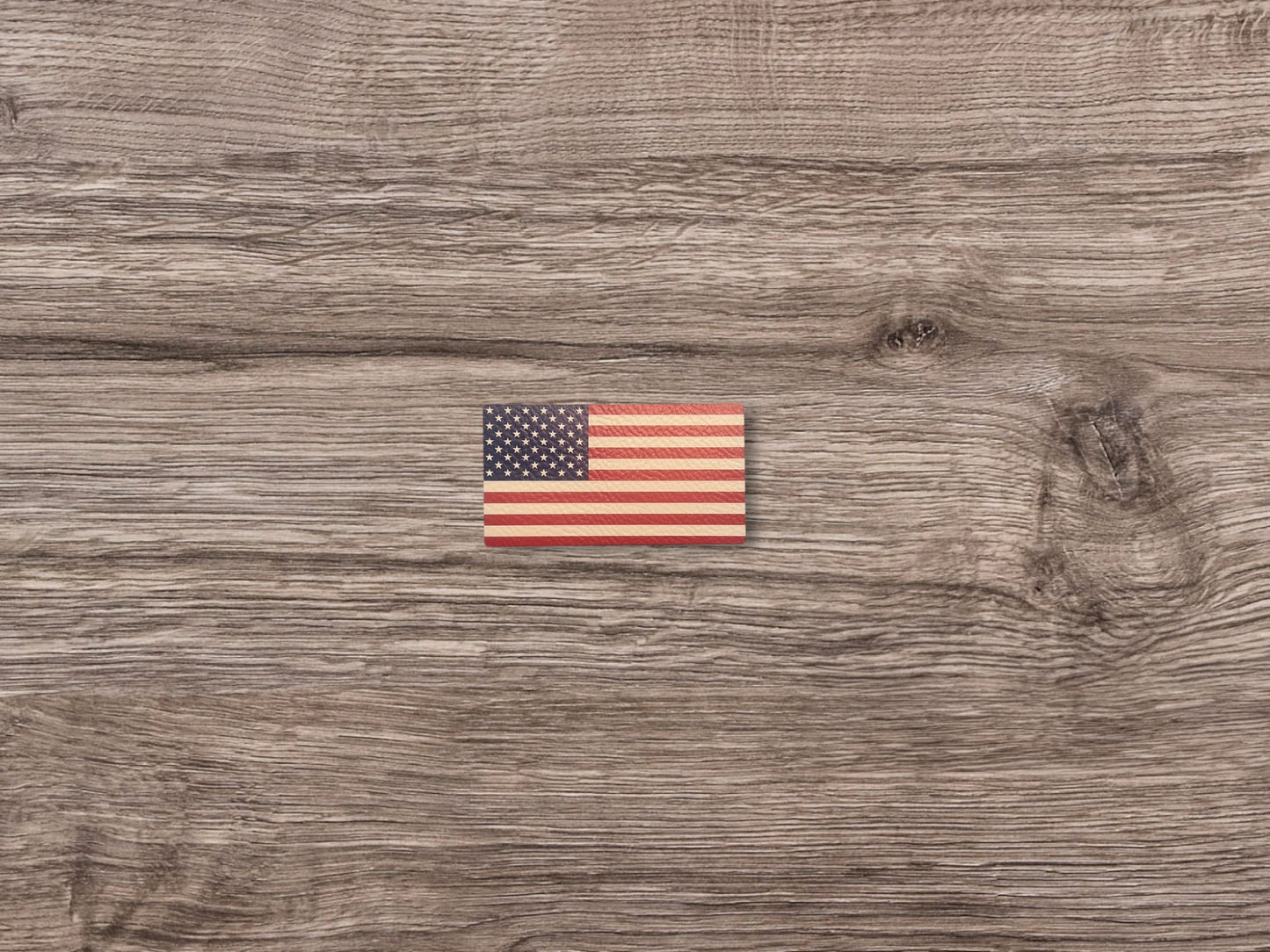 American Flag leatherette  Iron on Patch