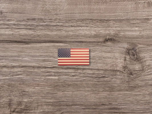 American Flag leatherette  Iron on Patch