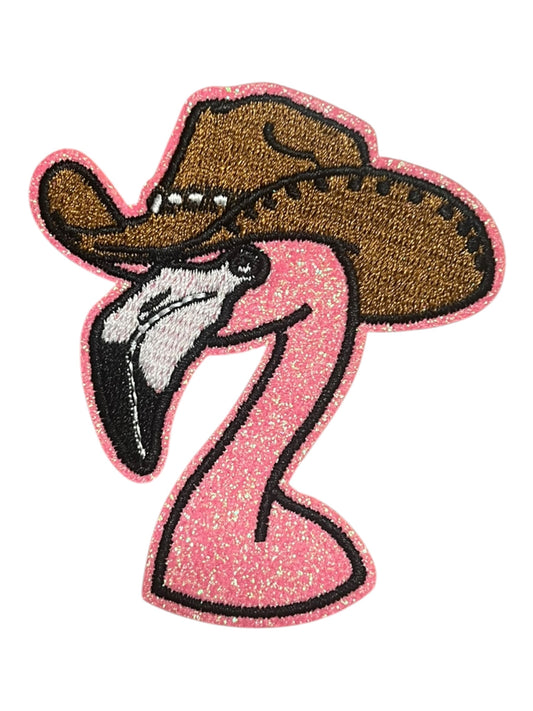 Western Flamingo with Cowboy hat