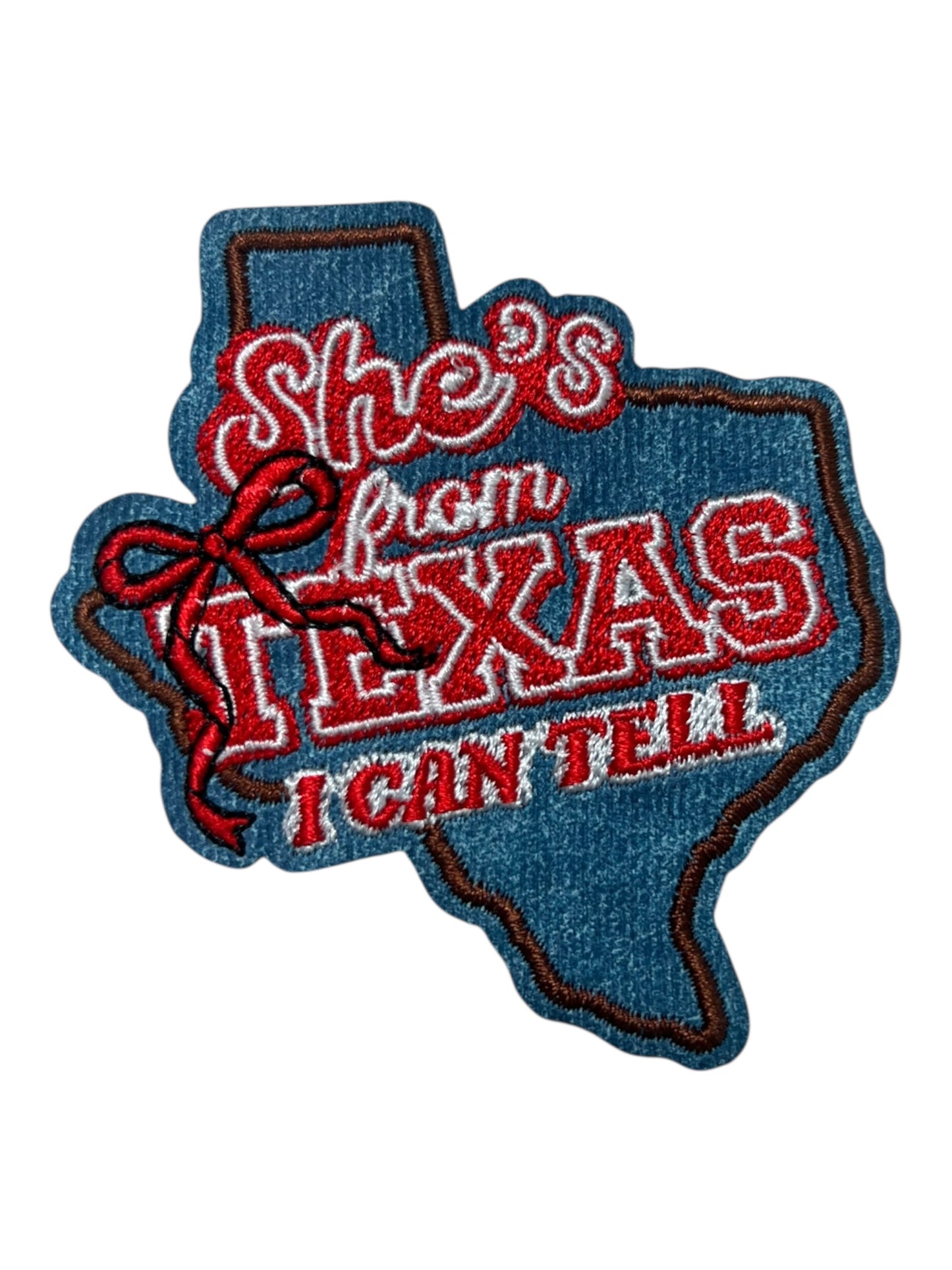 She’s from Texas I can tell denim/ red
