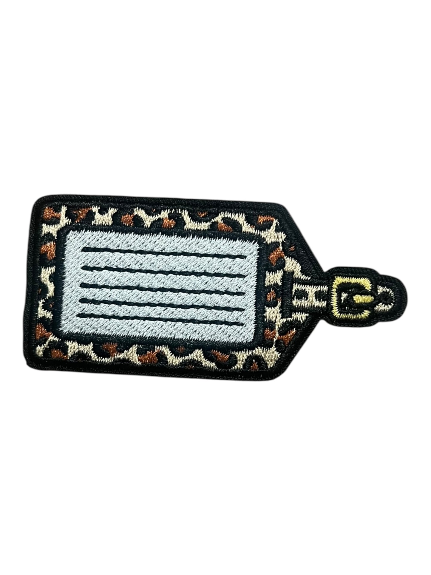 Leopard print luggage tag