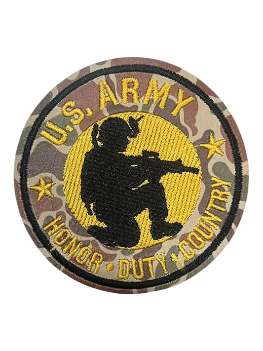 US army round  honor duty country
