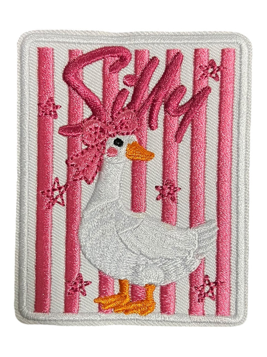 Silly goose striped pink