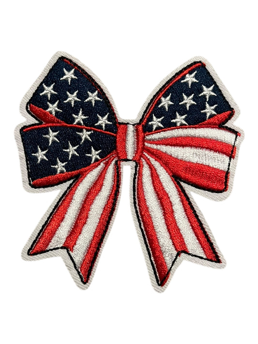Red white blue bow