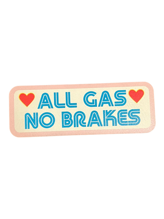 All Gas, No Brakes leatherette Patch