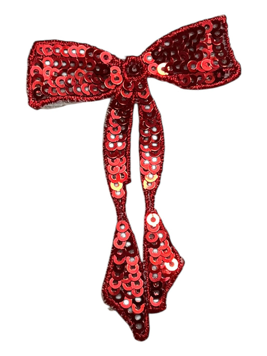 Small red sequin bow