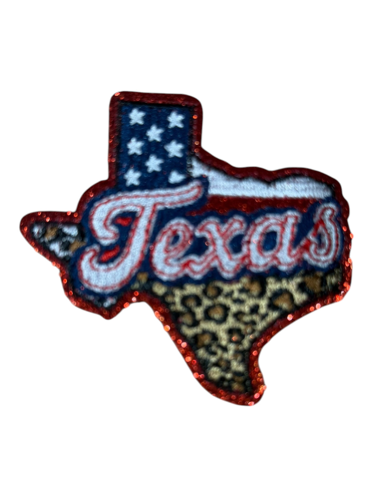 Texas glitter patch
