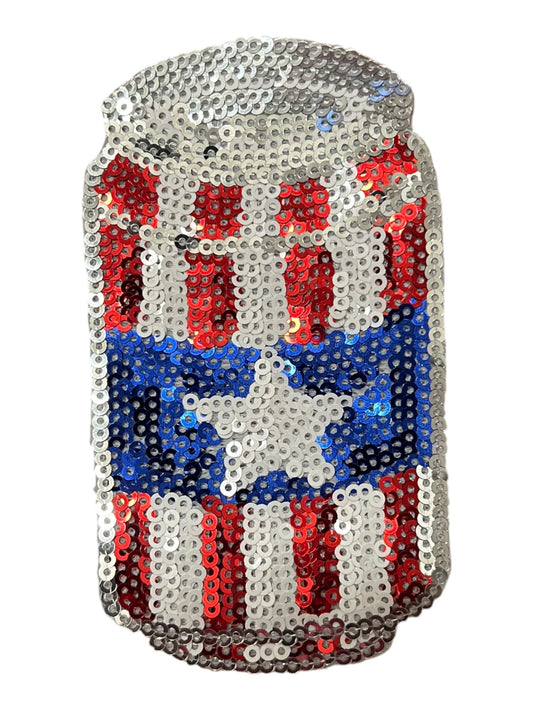 Red White Blue Sequin can