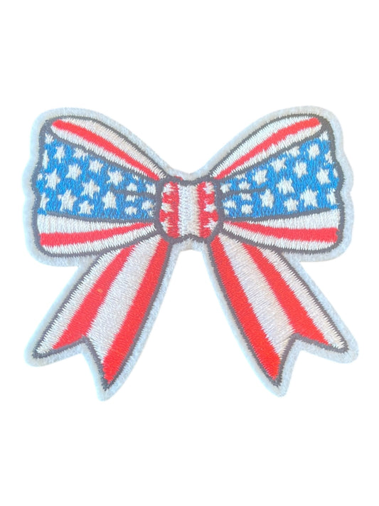 Red White Blue Bow