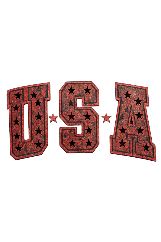 USA glitter transfer hat size