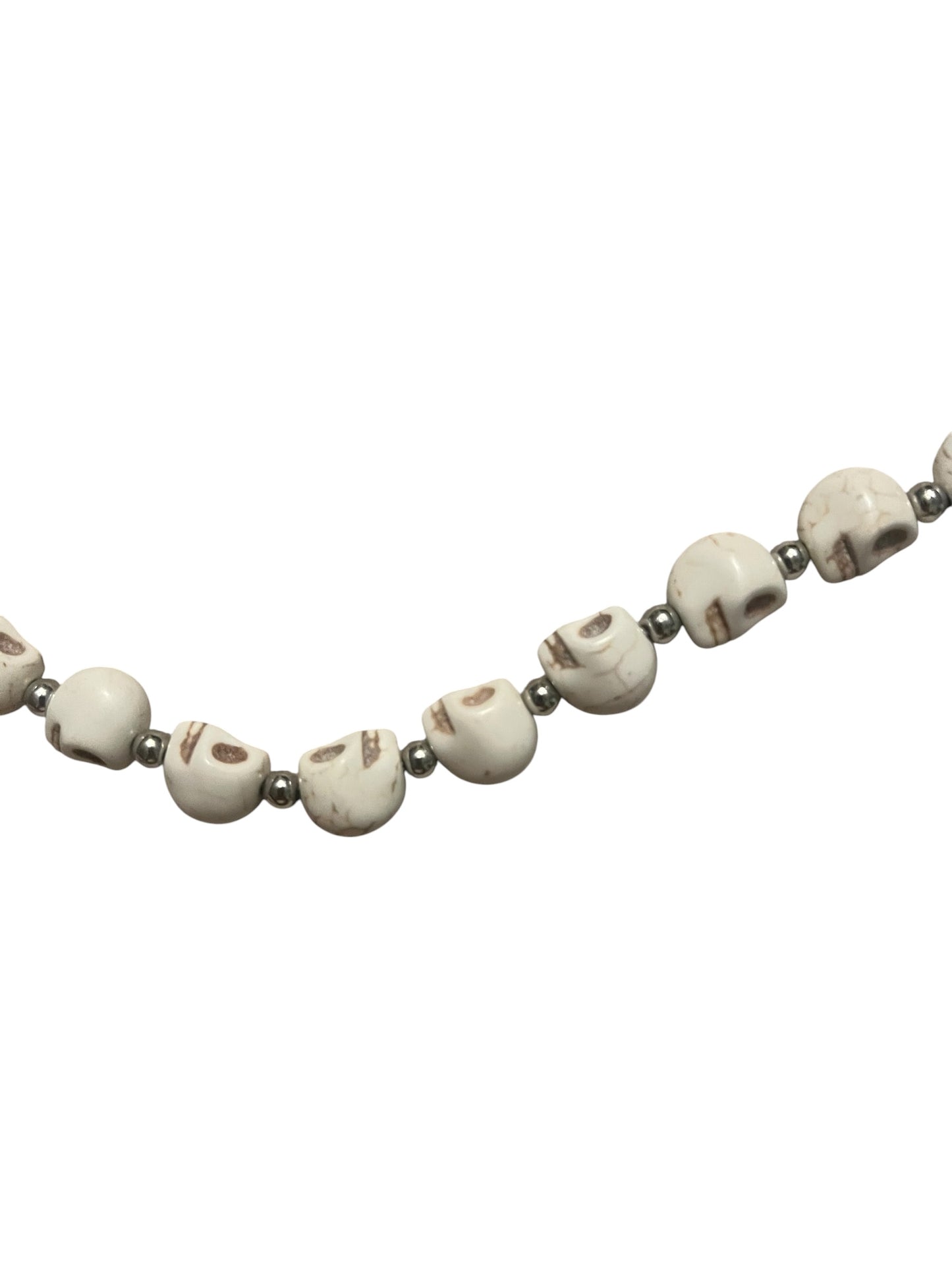 Ivory skull head hat chain