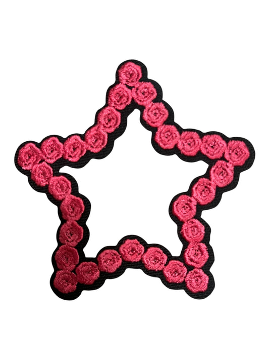 Star with rose border pink
