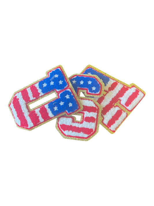 Red White USA letters