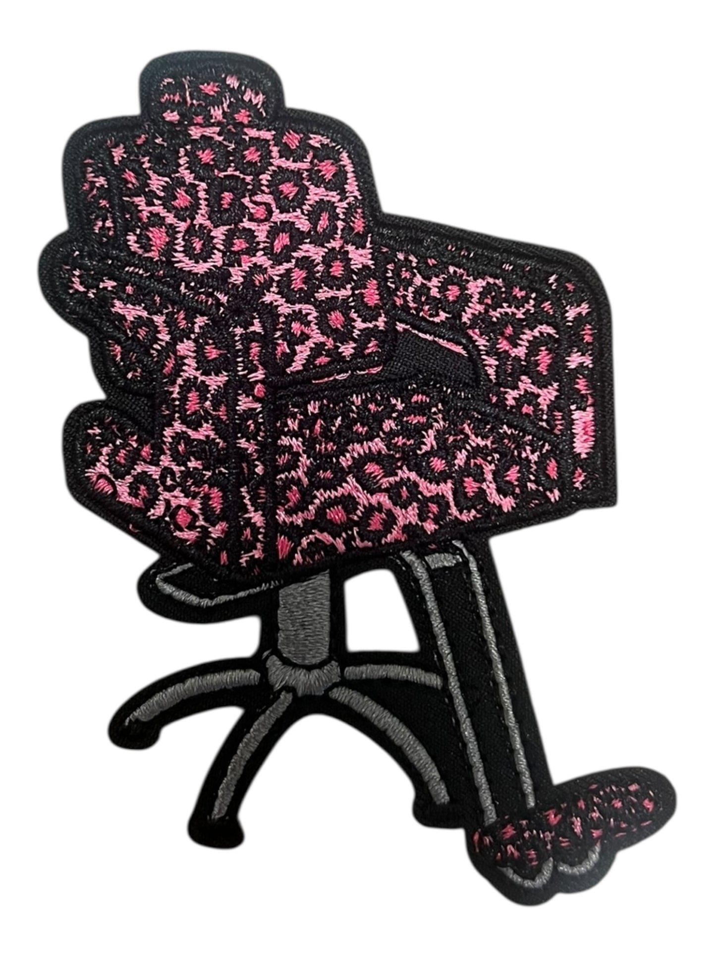 Pink cheetah hair chair