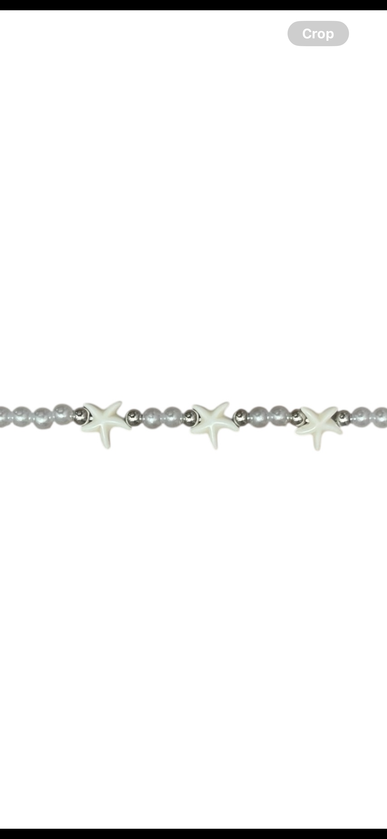Pearls and starfish hat chain