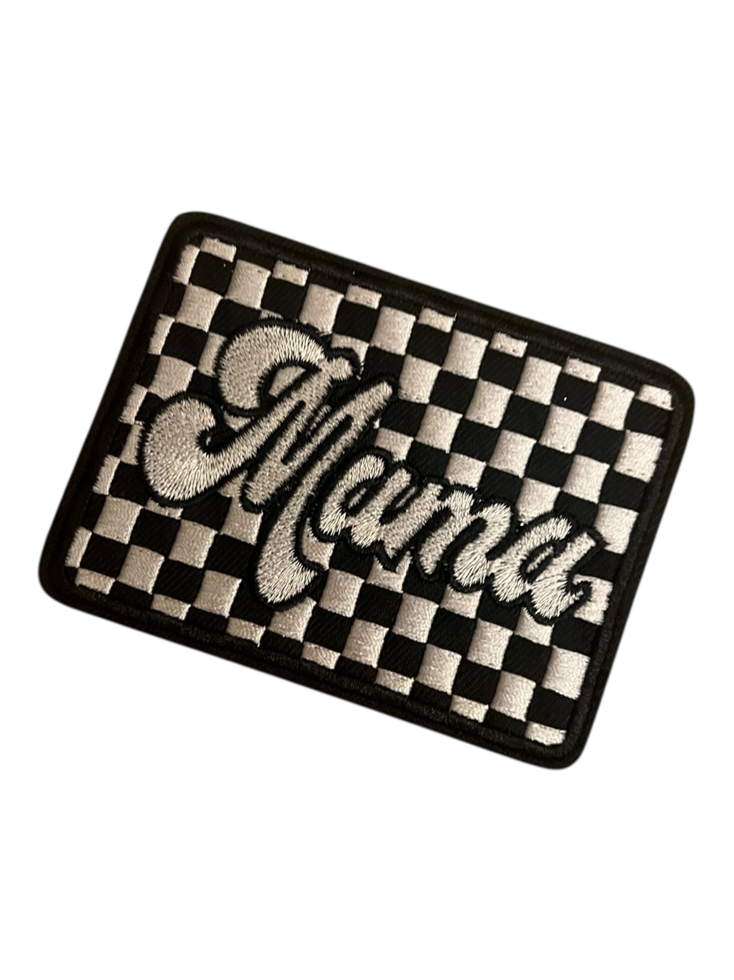 Mama black and white checkered