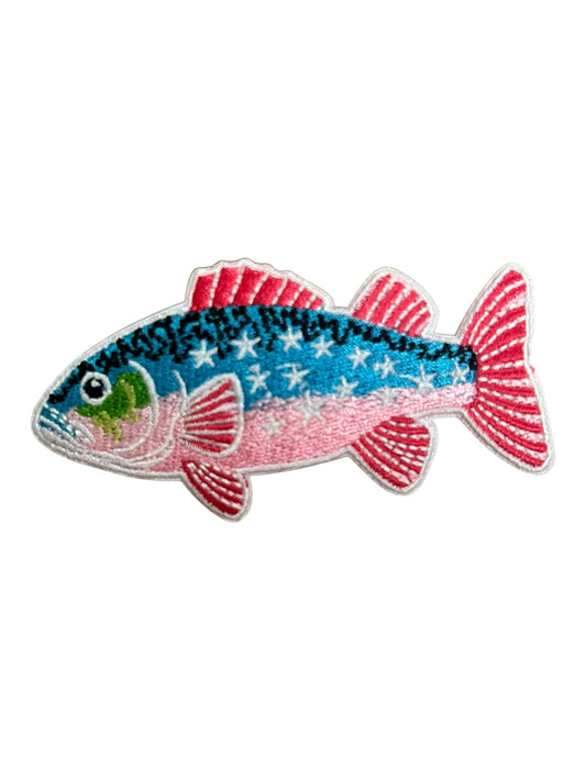 Pink blue fish with stars