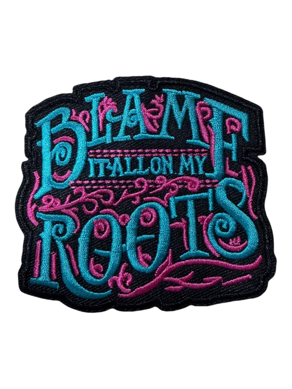 Blame it all on my roots  hot pink and turquoise