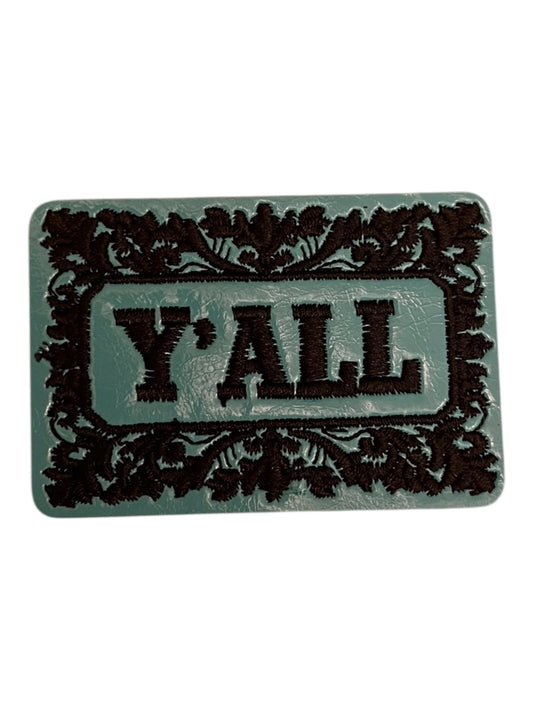 Yall embroidered leatherette
